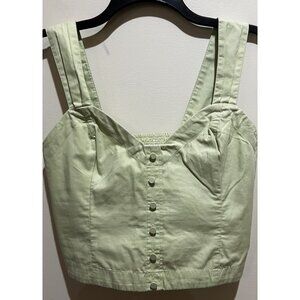 NWT ~ Abercrombie & Fitch Cropped Sleeveless Top ~ Medium ~ Green